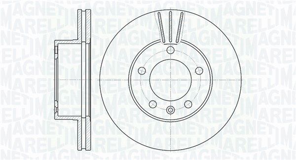 MAGNETI MARELLI Тормозной диск 361302040160